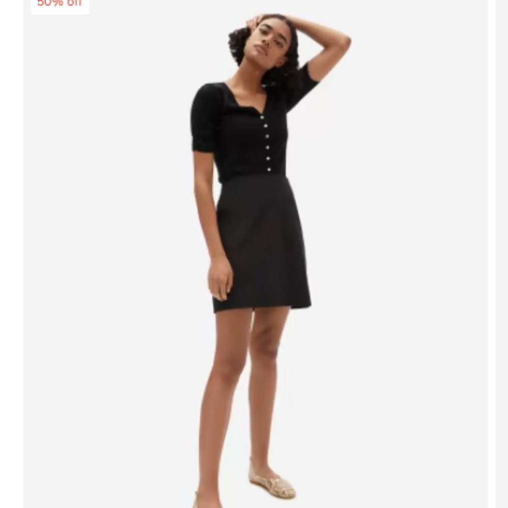 Everlane Almost Mini Skirt Black